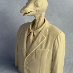 David Lynch Eraserhead baby in a big suit folk art